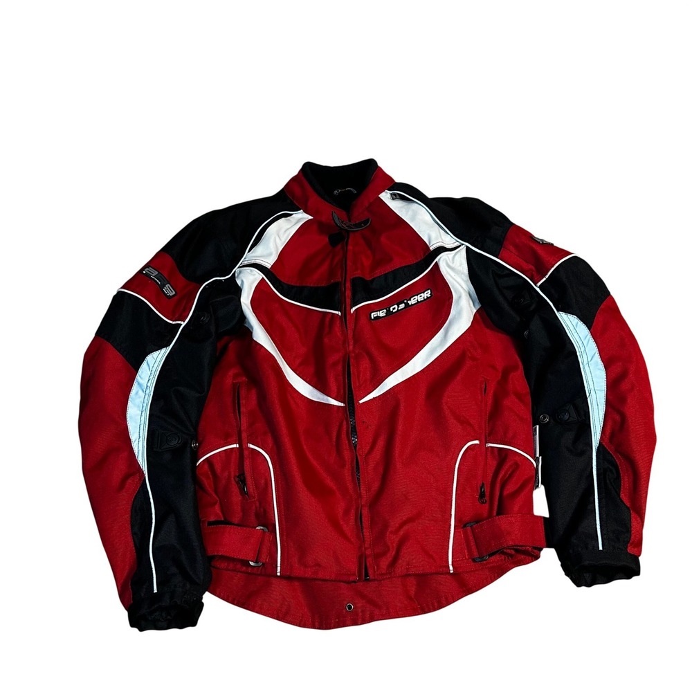 Fieldsheer Red Black Motorcycle Jacket Advanced Gear RAIN guarda PHOSlite